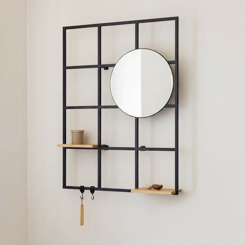 Mirror & Organizer Wall Unit