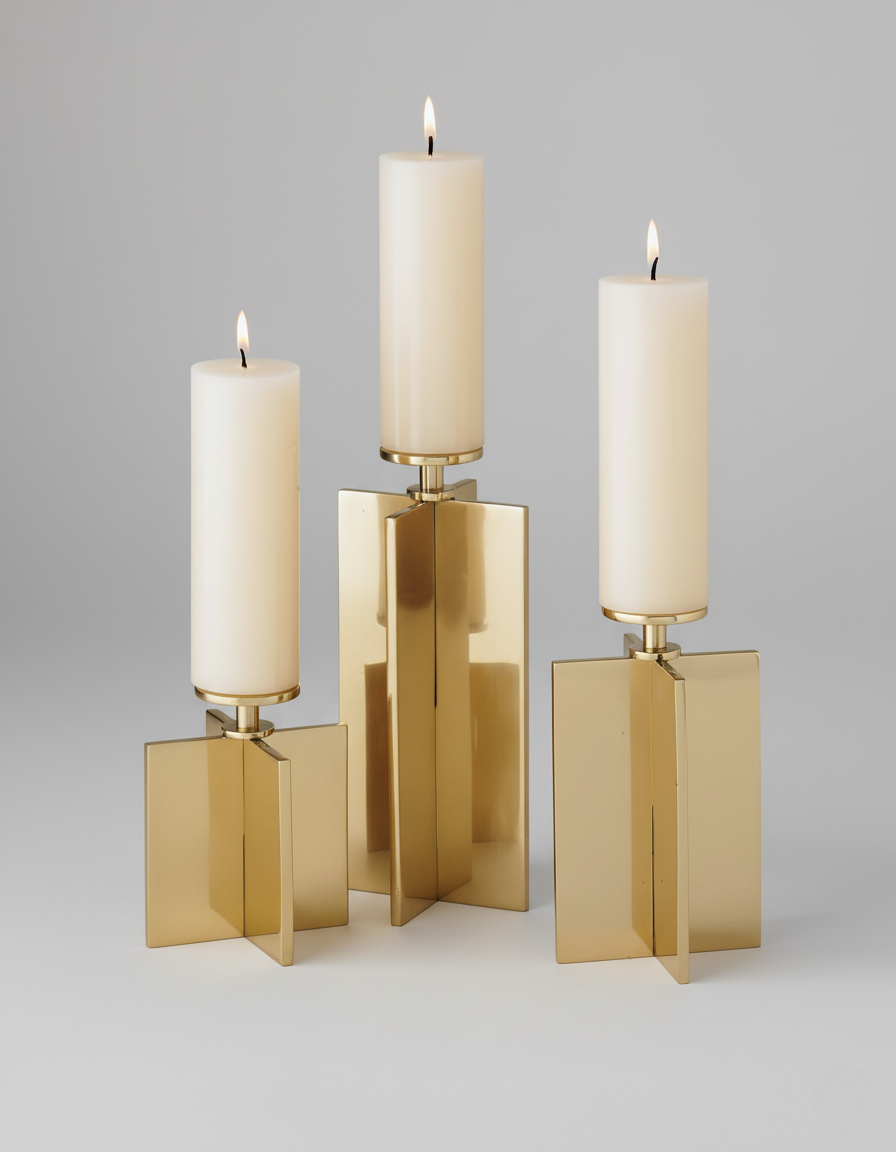 Gold Sculptural Accent Set